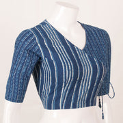 Indigo Blue Dabu Printed Cotton Blouse 10052602