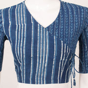 Indigo Blue Dabu Printed Cotton Blouse 10052602