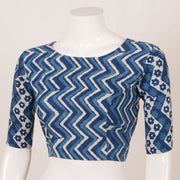 Indigo Blue Dabu Printed Cotton Blouse 10052603