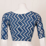 Indigo Blue Dabu Printed Cotton Blouse 10052603