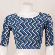 Indigo Blue Dabu Printed Cotton Blouse 10052603
