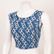 Indigo Blue Dabu Printed Cotton Blouse 10052608