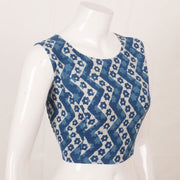 Indigo Blue Dabu Printed Cotton Blouse 10052608