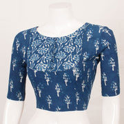 Indigo Blue Dabu Printed Cotton Blouse 10052611