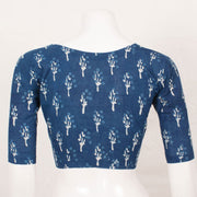 Indigo Blue Dabu Printed Cotton Blouse 10052611
