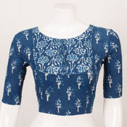 Indigo Blue Dabu Printed Cotton Blouse 10052611