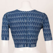 Indigo Blue Dabu Printed Cotton Blouse 10052612
