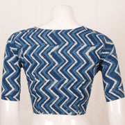 Indigo Blue Dabu Printed Cotton Blouse 10052613