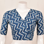 Indigo Blue Dabu Printed Cotton Blouse 10052613