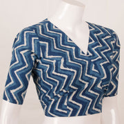 Indigo Blue Dabu Printed Cotton Blouse 10052613