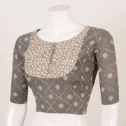 Brown Dabu Printed Cotton Blouse 10053557