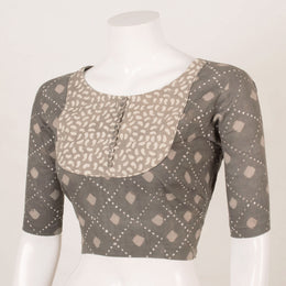 Brown Dabu Printed Cotton Blouse 10053557