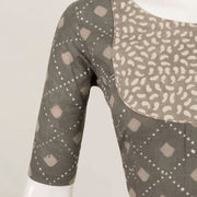 Brown Dabu Printed Cotton Blouse 10053557