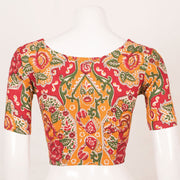 Orange & Red Fancy Printed Cotton Blouse 10053559
