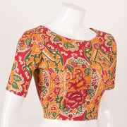 Orange & Red Fancy Printed Cotton Blouse 10053559