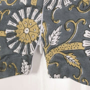 Grey Hand Block Printed Cotton Blouse 10053561
