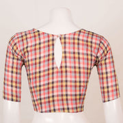 Checked Design Hanndloom Cotton Blouse 10053565