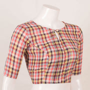 Checked Design Hanndloom Cotton Blouse 10053565