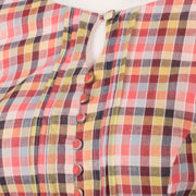 Checked Design Hanndloom Cotton Blouse 10053565