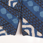 Indigo Blue Dabu Printed Cotton Blouse 10053567