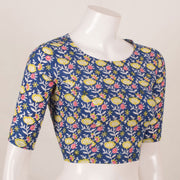 Blue Hand Block Printed Cotton Blouse 10053572