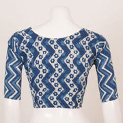 Indigo Blue Dabu Printed Cotton Blouse 10053573