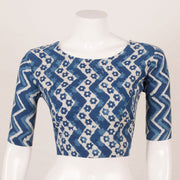 Indigo Blue Dabu Printed Cotton Blouse 10053573