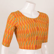 Yellow Handcrafted Pochampally Ikat Cotton Blouse 10053575