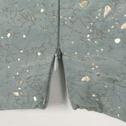 Grey Metallic Printed Silk Cotton Blouse 10053587