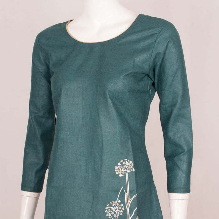 Handcrafted Embroidered Cotton Kurta 10037313