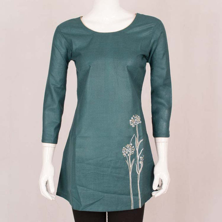 Handcrafted Embroidered Cotton Kurta 10037313