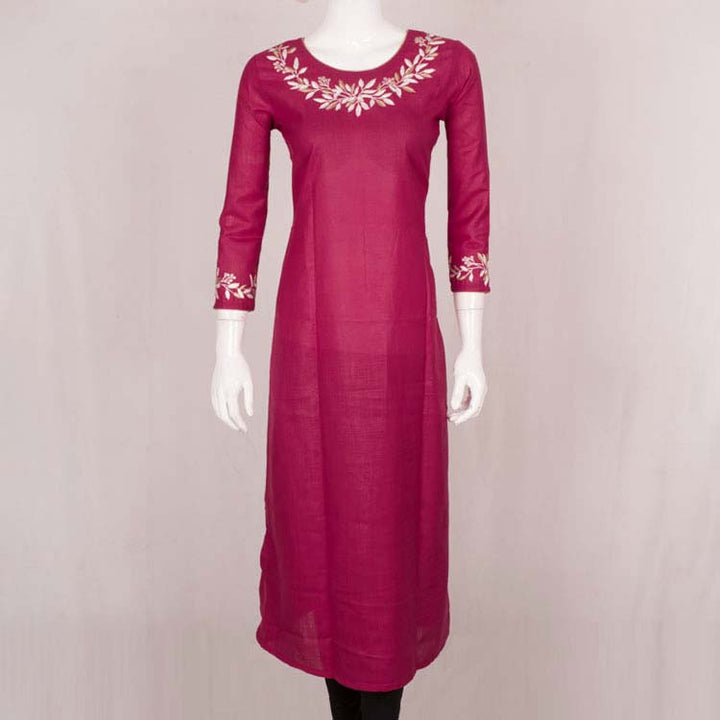 Handcrafted Embroidered Cotton Kurta 10037319