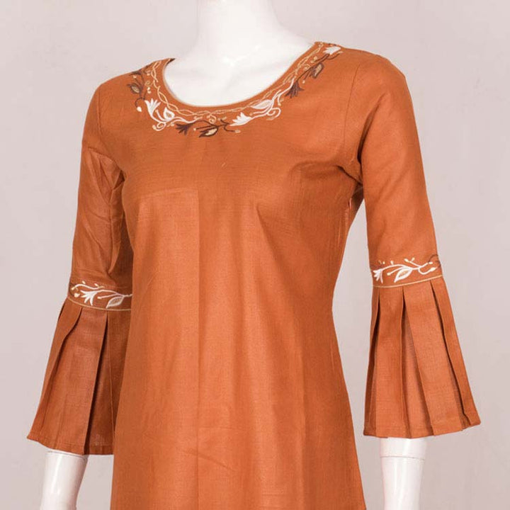 Handcrafted Embroidered Cotton Kurta 10037320