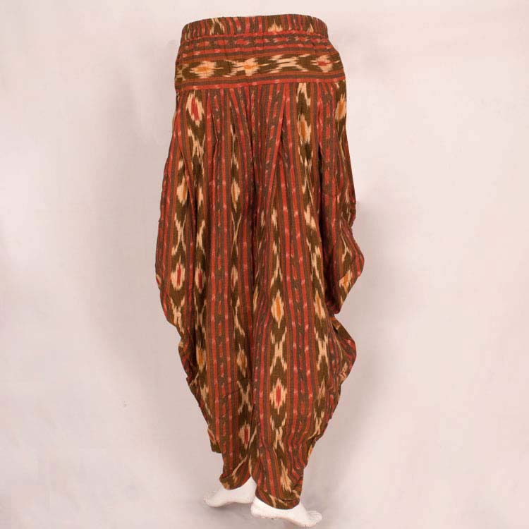 Handcrafted Ikat Cotton Patiala Pant 10043775