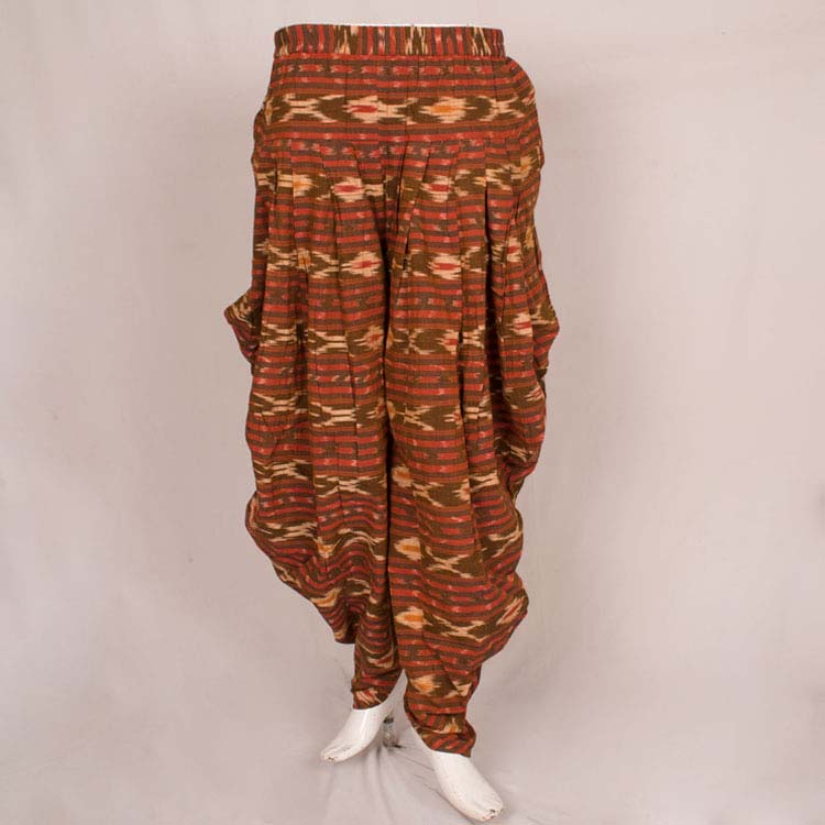 Handcrafted Ikat Cotton Patiala Pant 10043775