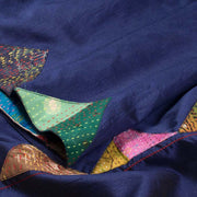 Applique Embroidered Dupion Silk Saree 10037324