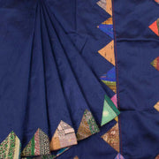 Applique Embroidered Dupion Silk Saree 10037324