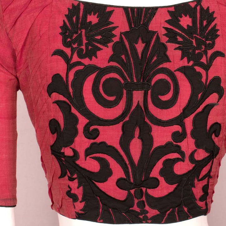 Applique Embroidered Silk Cotton Blouse 10049254