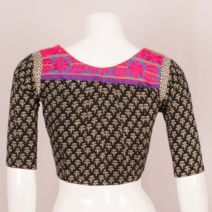 Hand Block Printed Embroidered Cotton Blouse 10049261