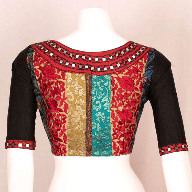 Mirror Work Embroidered Cotton Blouse 10049282