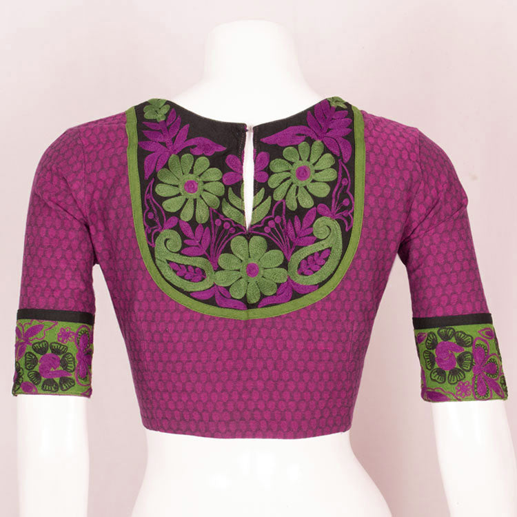 Embroidered Jacquard Cotton Blouse 10049289