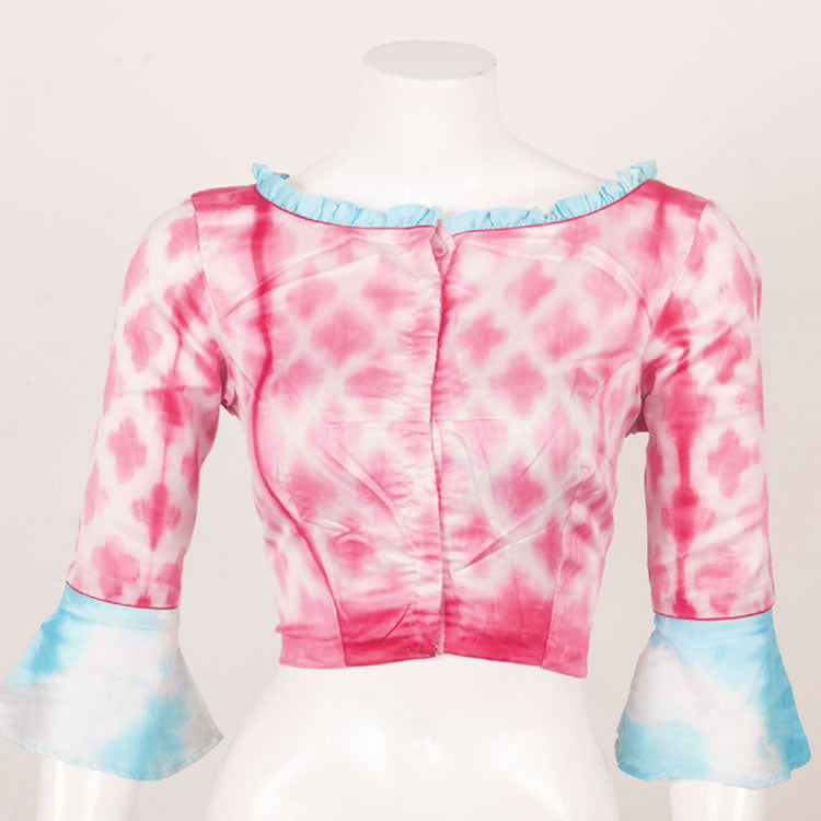Shibori Dyed Silk Cotton Blouse 10053345
