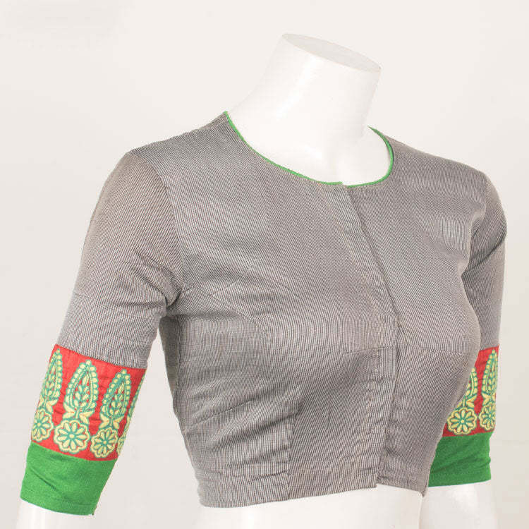 Handcrafted Embroidered Cotton Blouse 10053353