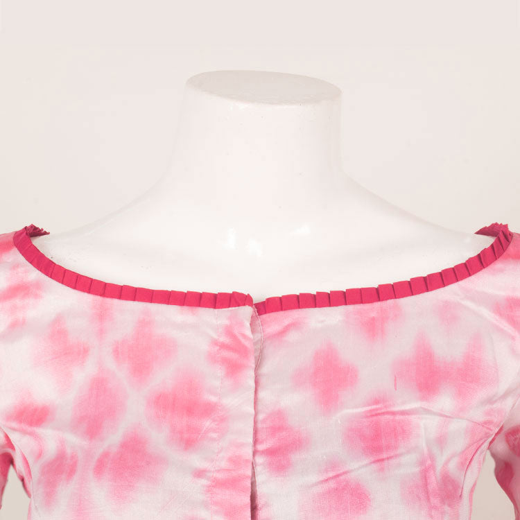 Shibori Dyed Silk Cotton Blouse 10053357