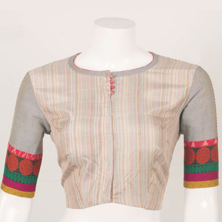 Handcrafted Embroidered Cotton Blouse 10053362