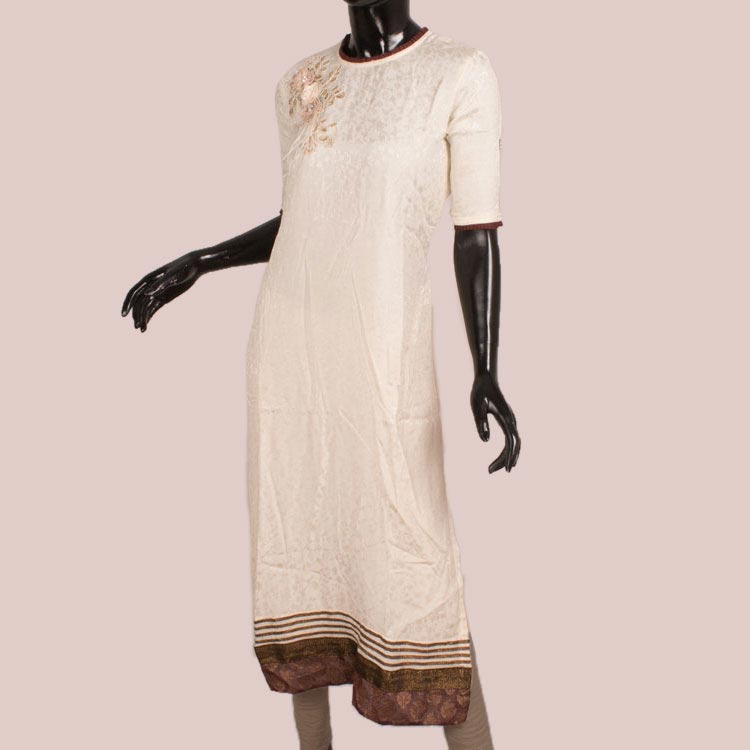 Handcrafted Hand Embroidered Georgette Kurta 10050763