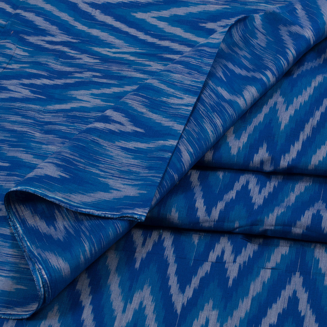 Handloom Pochampally Ikat Silk Cotton Kurta Material 10030258