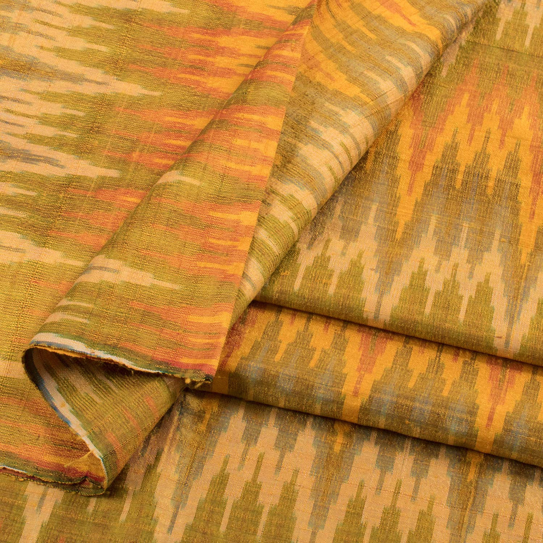 Handloom Pochampally Ikat Dupion Silk Kurta Material 10032402