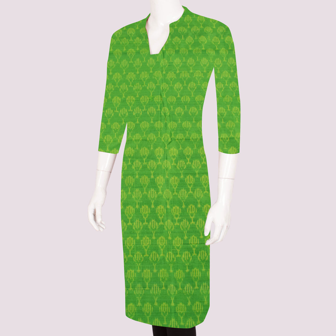 Handloom Pochampally Ikat Dupion Silk Kurta Material 10032408