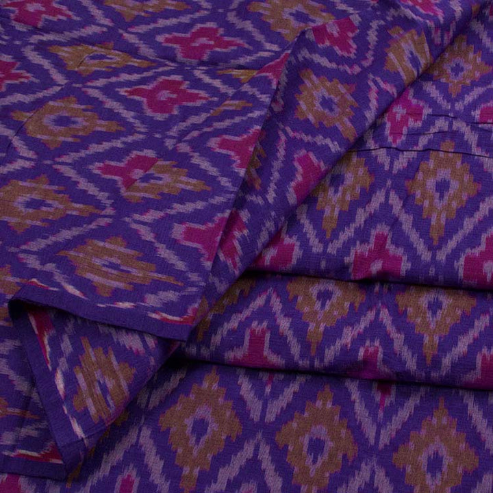 Handloom Pochampally Ikat Dupion Silk Kurta Material 10037708